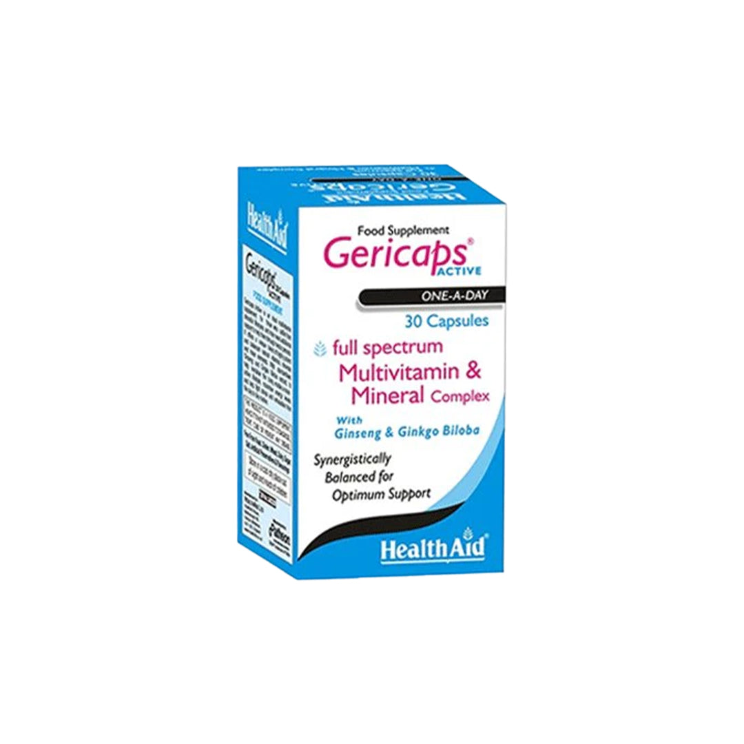 HealthAid Gericaps Active (with Ginseng + Ginkgo Biloba), 30 Ct