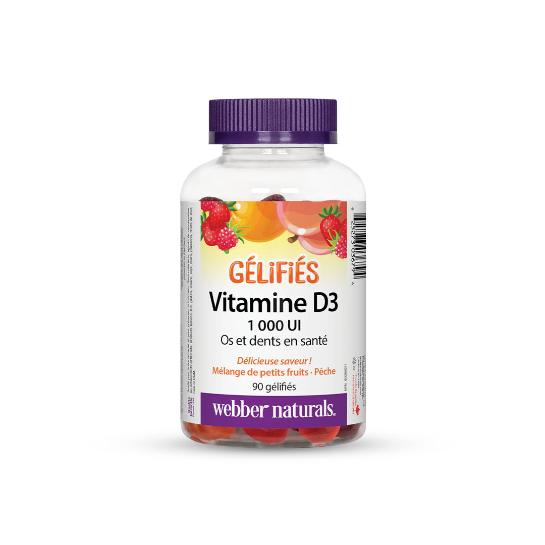 Webber Naturals Vitamin D3 Gummies 1000IU, 90 Ct