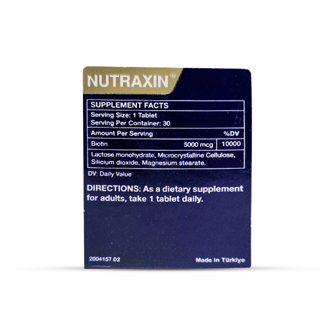 NUTRAXIN BIOTIN 5000MCG